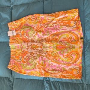 NWT J. Crew Bright Linen Pencil Skirt (Size 4)